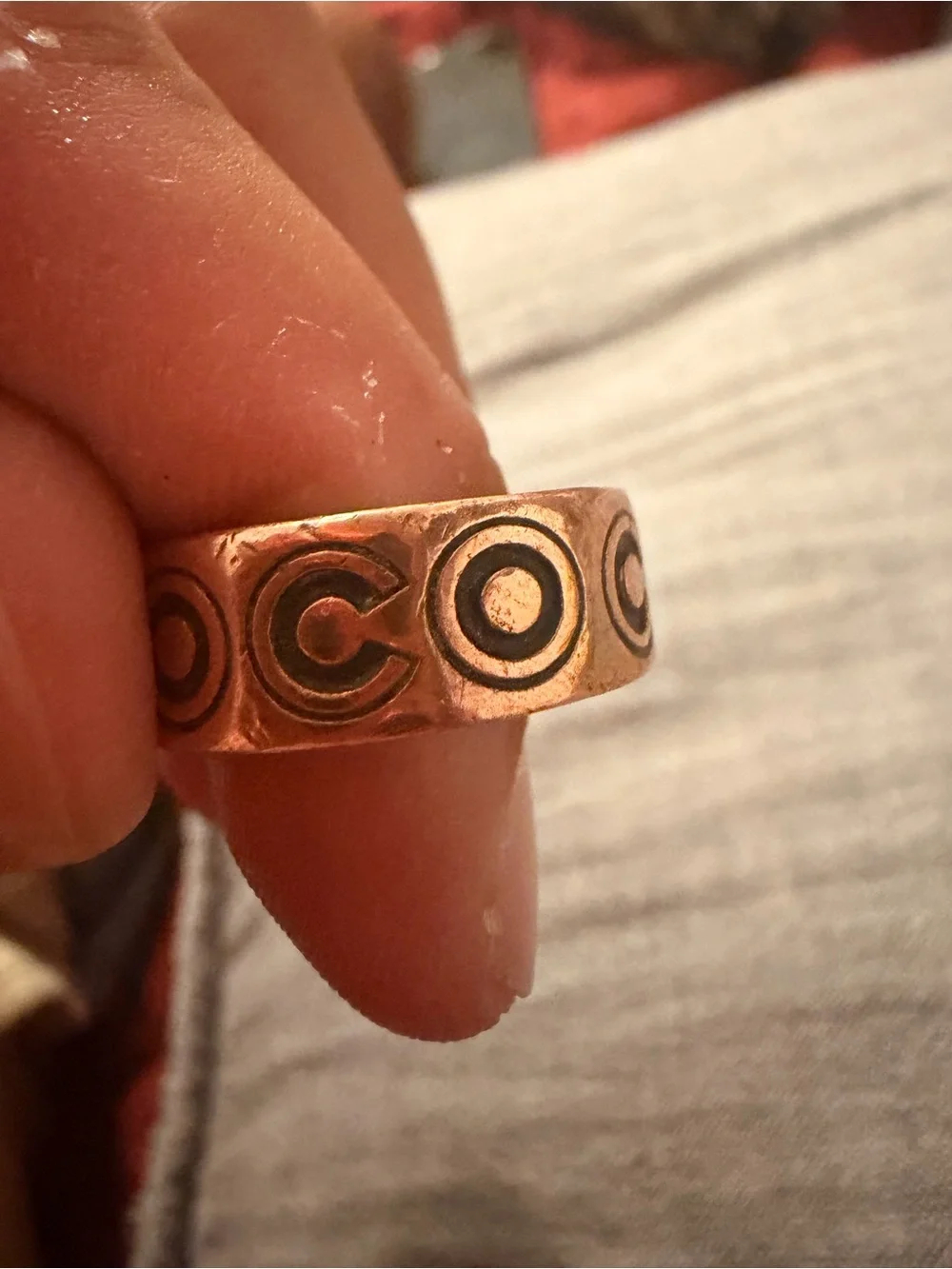 AUTHENTICATED CHANEL Vintage Coco Ring